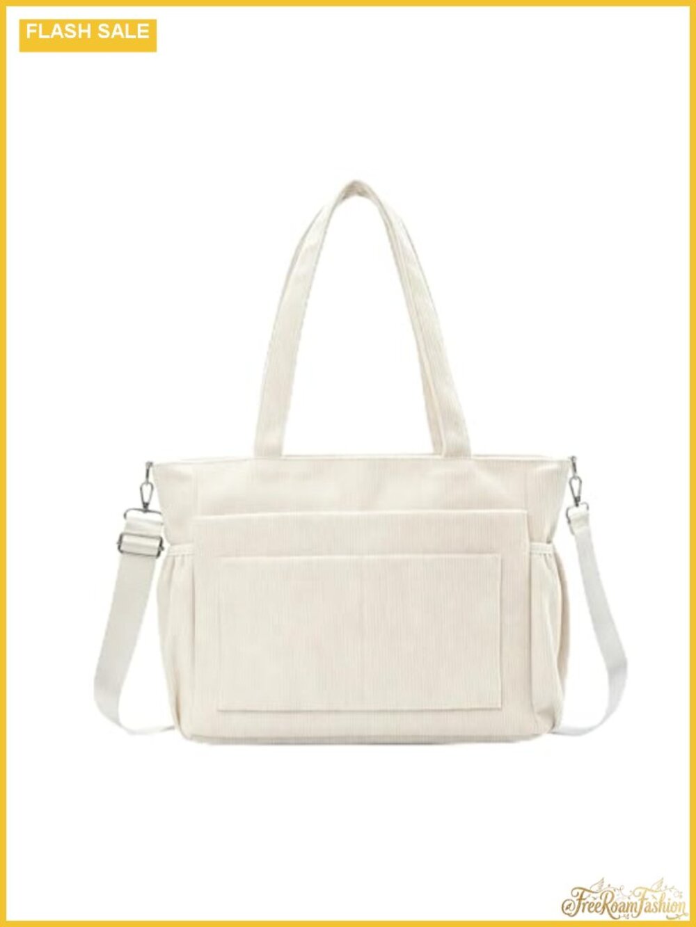 Corduroy Tote Bag for Women 17 Pockets Hobo Crossbody Laptop Work Travel